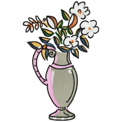 Vase For Flowers Embroidery Design 4 Vase For Flowers Embroidery Design 4